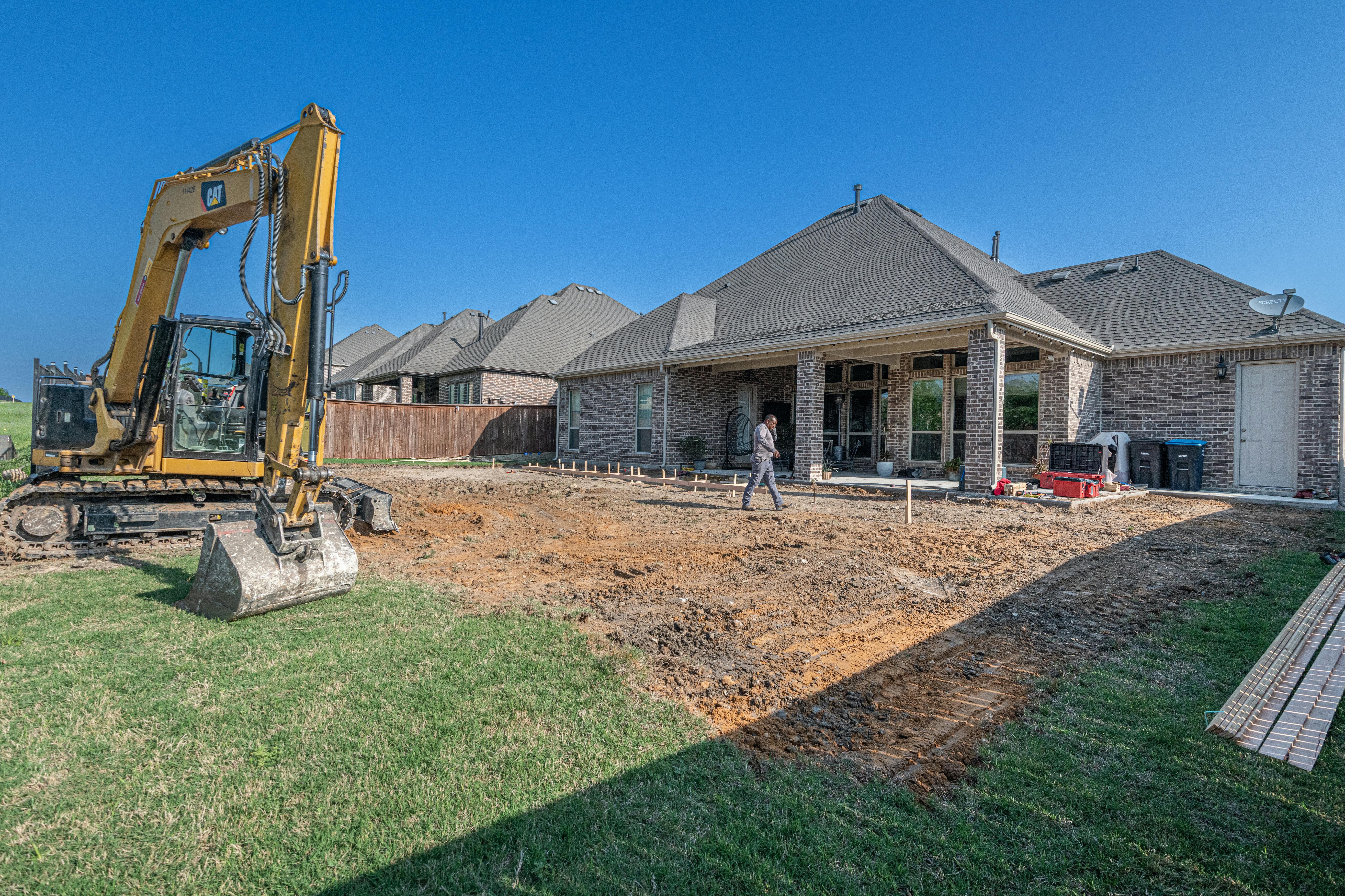 Precision excavation for an in-ground pool installation
